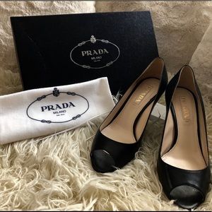 Prada Calzature Donna Peep Toe Shoes